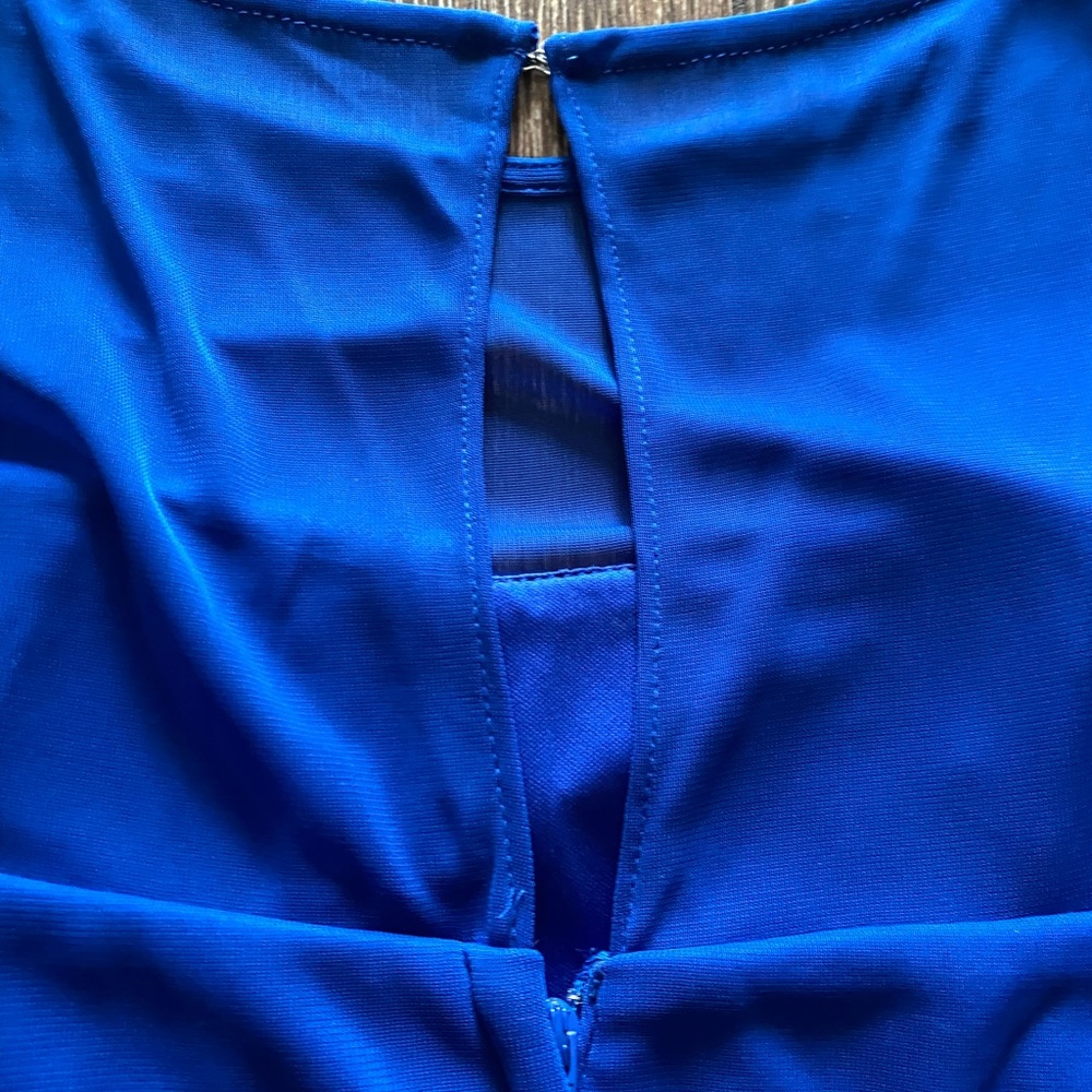 DAVID’S BRIDAL royal blue midi dress - Picture 8 of 10